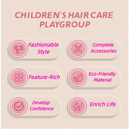 Children's Complete Hairdresser Toy Set (47 Pieces)